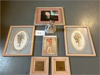 Homco glass decor & Pictures lot