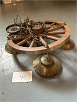 20x20x6in Nautical wheel chandelier