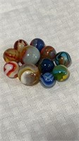 15 peltier marbles 19/32” to 7/8”.