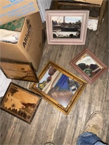 Box lot of pictures