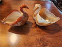 Slag Glass Swans, Imperial?