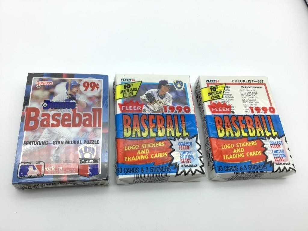 Lot of 3 Baseball Card packs