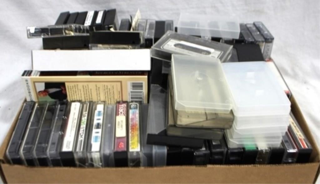 Tray lot of Assorted Cassette Tapes