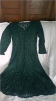 lace green dress