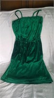 green strap dress