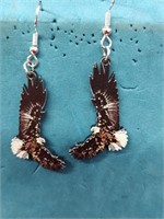 2" Flying Eagle Earrings NIP