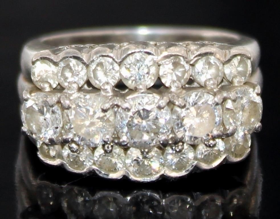 Platinum 3.00 ct Brilliant Natural Diamond Ring