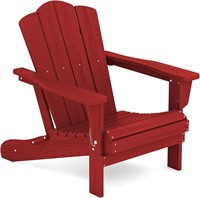 KINGYES Folding Adirondack Chair- Light Red