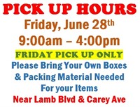 AUCTION PICK UP DAY & HOURS