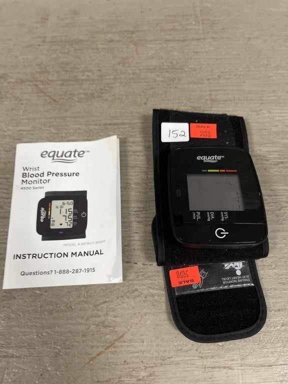 Equate Wrist Blood Pressure Monitor