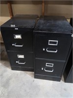 2 2-drawer File Cabinets 15x29x25 & 15x29x27