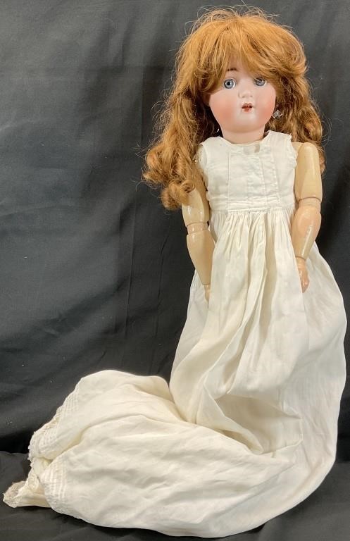 Antique German Doll in Christening Gown