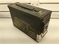 Metal ammo can with approx. 100 rounds 9mm ammo
