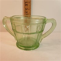 Uranium Depression glass Sugar bowl