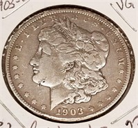1903-O Silver Dollar VG-Polished/Marks