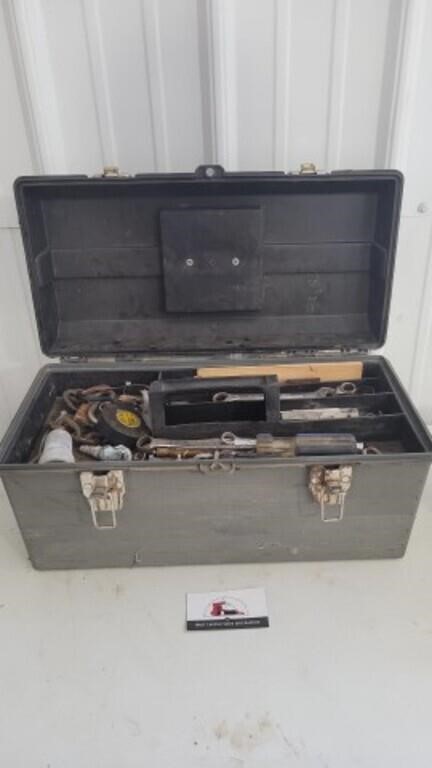 Plastic toolbox with tools