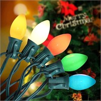 25Ft String Lights 27 Multicolor Ceramic Bulbs