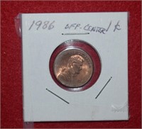 1986 Off-Struck Lincoln Penny