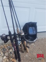 OFFSITE* Fishing Rods & Hummingbird 345c Fish