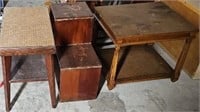 (3) wood stands