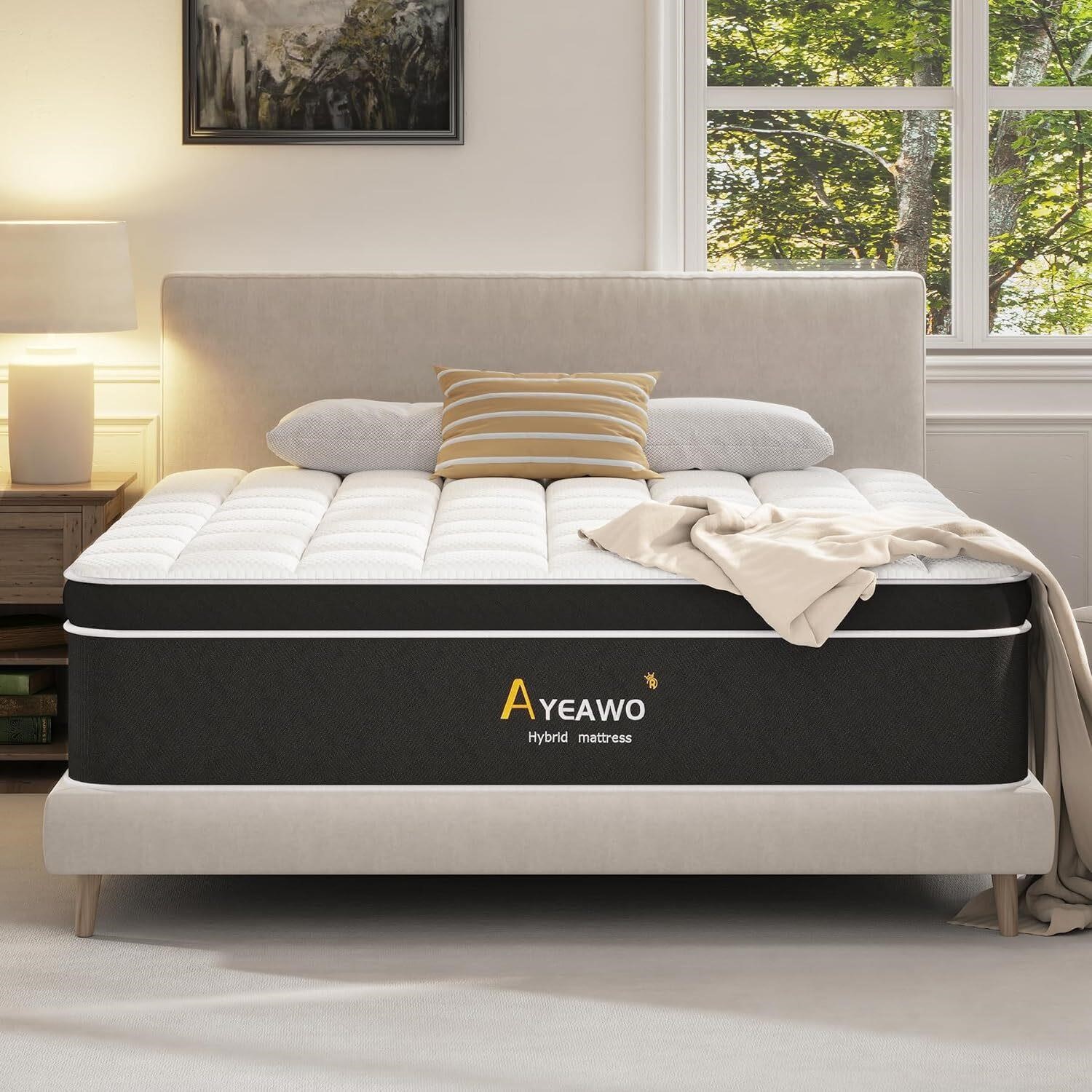 King 12 Inch Hybrid Mattress with Memory Foam