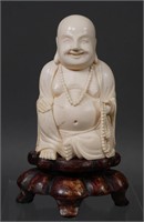 Antique Chinese Buddha Statue Ivory Carving