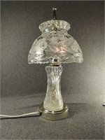 Vintage Lead Cut Crystal Pinwheel Lamp Y