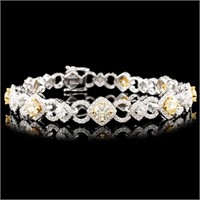 18K Gold 5.31ctw Fancy Diamond Bracelet