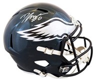 Eagles D'Andre Swift Signed Full Size Helmet BAS