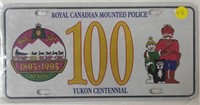 RCMP 100 Yukon Centennial License Plate