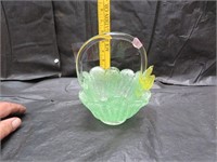 Art Glass Basket 7" x 5&3/4"