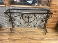 Very Nice- Metal Frame Entry Way Table