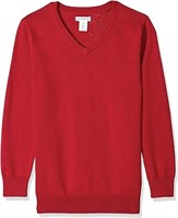 XS Amazon Essentials Boys' Uniform V-Neck Sweater