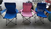 (3) Folding Camp Chairs
