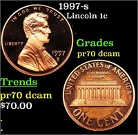 Proof 1997-s Lincoln Cent 1c Grades GEM++ Proof De