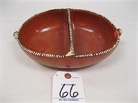MEXICAN CLAY DIVIDED SERVING DISH