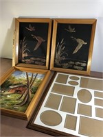 Copper Pictures of geese and farm scene