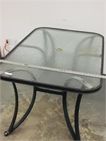 patio table - no chairs- glass top