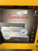 Sunbeam heated mattress pad water resistant size