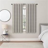 Eclipse 63-in Flax Blackout Back Tab Curtain Panel