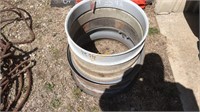 Assorted trailer rim and pieces
