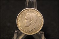 1944 Australia 1 Shilling Silver Coin