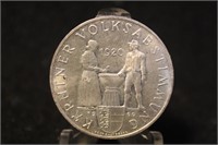 1920 Austria 25 Schilling Silver Coin