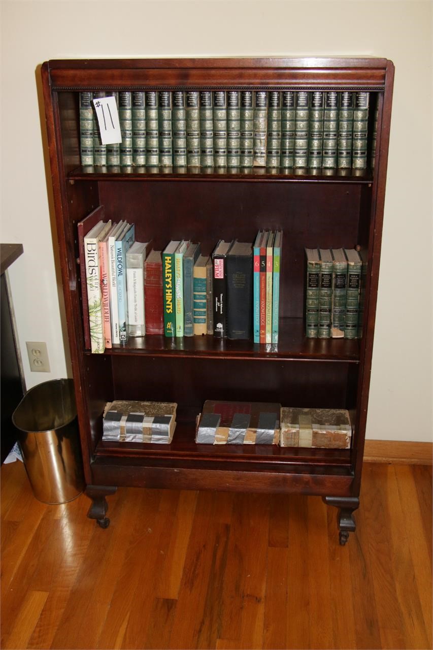 Bookshelf and contents