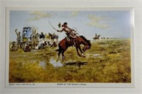 1952 Vintage PPC Postcard Rider Of The Rough!