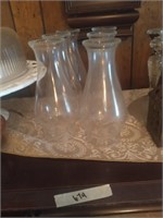 SET OF 6- CLEAR GLASS LANTERN SHADES