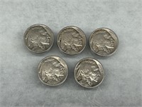 Buffalo Nickels- Lot of 5