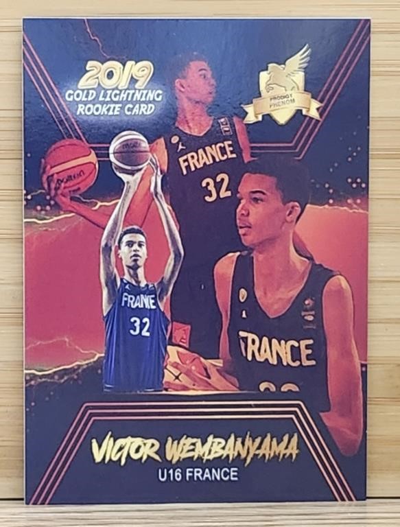 Victor Wembanyama 2019 Gold Lighting Rookie Card