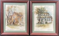 2 Colby Carlson Signed Williamsburg Art Prints