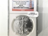 2011-S NGC MS69 "EARLY RELEASE"AMERICAN EAGLE